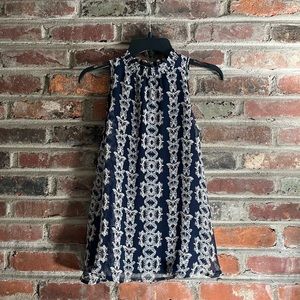 High Neck Sleeveless Tank Top Blouse